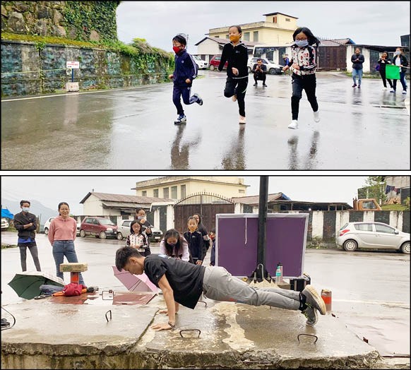Participants during the 'Streets for People Challenge' event organized by Kohima Smart City Development Limited (KSCDL) at Raj Bhavan area on October 22.